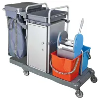 Chariot de nettoyage porte-sac, armoire et seau à franges - virtus - ifc0018 - Virtus group - IFC0018 Chariot de nettoyage porte-sac, armoire et seau à franges - virtus - ifc0018 - Virtus group - IFC0018