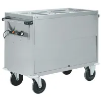 Chariot bain marie sur armoire chauffée, 3x gn 1/1 h=200 mm, 3 températures, 2 kw, 1300x680x920 mm - virtus - ifd0031/f - Virtus group - IFD0031/F