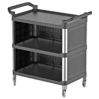 Chariot de débarrassage multiservice en plastique avec 3 niveaux, sur 3 côtés aussi, 520x960 mm - virtus - ifi0033 - Virtus group - IFI0033 Chariot de débarrassage multiservice en plastique avec 3 niveaux, sur 3 côtés aussi, 520x960 mm - virtus - ifi0033 - Virtus group - IFI0033
