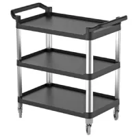 Chariot de Débarrassage multiservice en plastique avec 3 niveaux, 1070x520x960 mm - Virtus - IFI0034 - VIRTUS GROUP - IFI0034