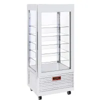 Vitrine réfrigérée professionnelle négative 800x630x1850 mm blanche 5 étagères en verre - diamond promo - inn/vb-w5-r2 - Diamond promo - INN/VB-W5-R2
