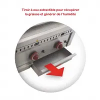 Photo 3 - Barbecue à gaz 8 brûleurs 36 kw avec grille en fonte et tiroir à graisses - mirror - is4 - Mirror - IS4