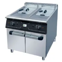 Friteuse cuisine pro profondeur 700 Gaz 2 cuves 20 L 31 kW - Afi-Collin-Lucy - JZH-RC-2 Friteuse cuisine pro profondeur 700 Gaz 2 cuves 20 L 31 kW - Afi-Collin-Lucy - JZH-RC-2