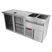 Comptoir bar professionnel inox aisi 304 à droite 1950x700x930 mm - diamond promo - kbr/22d - Diamond promo - KBR/22D Comptoir bar professionnel inox aisi 304 à droite 1950x700x930 mm - diamond promo - kbr/22d - Diamond promo - KBR/22D