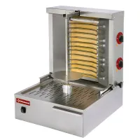 Grille à gyros professionnelle Monophasé 2 zones de chauffe 20 kg - Diamond Promo - KEB-E40 Grille à gyros professionnelle Monophasé 2 zones de chauffe 20 kg - Diamond Promo - KEB-E40