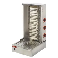 Grill à gyros professionnel triphasé 2 zones 55 kg - Diamond Promo - KEB-E80