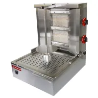 Grill professionnel à gyros gaz 2 zones 20 kg - Diamond Promo - KEB-G41 Grill professionnel à gyros gaz 2 zones 20 kg - Diamond Promo - KEB-G41