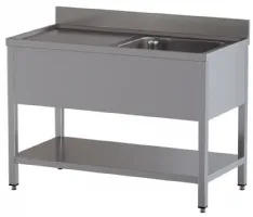 Plonge inox aisi 304 avec égouttoir gauche et sous-tablette 1200x700x850/880(+100) mm - diamond - l1211/d-ss1 - Diamond - L1211/D-SS1 Plonge inox aisi 304 avec égouttoir gauche et sous-tablette 1200x700x850/880(+100) mm - diamond - l1211/d-ss1 - Diamond - L1211/D-SS1