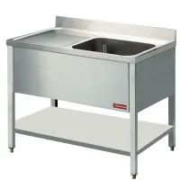Plonge professionnelle 1 cuve et 1 égouttoir en inox 18/10 aisi 304/441 à gauche 1200x600x880/900(+100) mm - diamond - l1211s/6-d - Diamond - L1211S/6-D Plonge professionnelle 1 cuve et 1 égouttoir en inox 18/10 aisi 304/441 à gauche 1200x600x880/900(+100) mm - diamond - l1211s/6-d - Diamond - L1211S/6-D