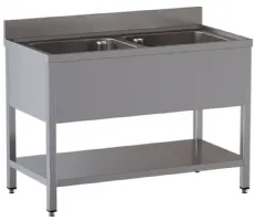 Plonge professionnelle en inox aisi 304 avec dimensions 1200x700x850/880(+100) mm - diamond - l1221/d-sx2 - Diamond - L1221/D-SX2 Plonge professionnelle en inox aisi 304 avec dimensions 1200x700x850/880(+100) mm - diamond - l1221/d-sx2 - Diamond - L1221/D-SX2