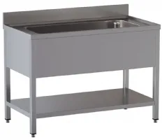 Plonge inox aisi 304 1 cuve 1200x700x850/880(+100) mm avec sous-tablette - diamond - lb1211/d-sx4 - Diamond - LB1211/D-SX4 Plonge inox aisi 304 1 cuve 1200x700x850/880(+100) mm avec sous-tablette - diamond - lb1211/d-sx4 - Diamond - LB1211/D-SX4