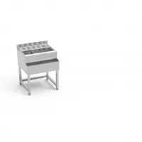 Table cocktail professionnelle avec bac à glaçons et support bouteilles - eratos - lch-110 - Eratos - LCH-110