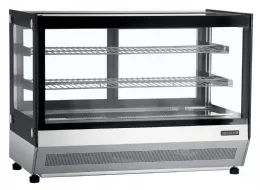 Vitrine comptoir de présentation réfrigéré positive éclairage LED et portes - Tefcold - LCT900F/BLACK