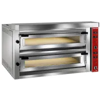 Four à pizzas professionnel triphasé 2 chambres 2 x 6 pizzas 350 mm - Diamond - LFD-12L-LX