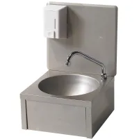 Lave-mains professionnel mural avec distributeur de savon 500 ml en acier inoxydable - Diamond - LM3-DSS