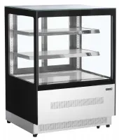 Armoire réfrigérée comptoirs positive 3 étagères en verre dépoli 905x745x1209 mm - tefcold - lpd900f/black - Tefcold - LPD900F/BLACK