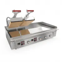 Clam grill steak avec presse double plaque chrome 1300x500 mm - mirror - m1300ec2 - Mirror - M1300EC2 Clam grill steak avec presse double plaque chrome 1300x500 mm - mirror - m1300ec2 - Mirror - M1300EC2