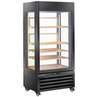 Vitrine professionnelle noire positive 4 étagères bois 900x650x1900 mm - diamond promo - max/609-vb2 - Diamond promo - MAX/609-VB2 Vitrine professionnelle noire positive 4 étagères bois 900x650x1900 mm - diamond promo - max/609-vb2 - Diamond promo - MAX/609-VB2