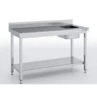 Plonge Inox 1 bac à droite 2000x600x600 mm - Eratos - MCCD60-200DE