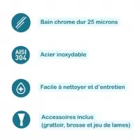 Photo 2 - Plaque à snacker triphasé 5 kw surface lisse - mirror - me90r - Mirror - ME90R