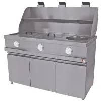 Friteuse professionnelle gaz 3 cuves rondes mécanique, 1445x870x930/1507 mm - diamond promo - meca-fryer/3b - Diamond promo - MECA-FRYER/3B