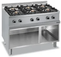 Cuisinière professionnelle gaz 6 feux 42 kw - mbm - mfb711axl - Mbm - MFB711AXL