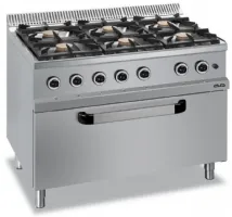 Cuisinière professionnelle gaz sur four 6 feux 50 kw - mbm - mfb711fgmxl - Mbm - MFB711FGMXL Cuisinière professionnelle gaz sur four 6 feux 50 kw - mbm - mfb711fgmxl - Mbm - MFB711FGMXL