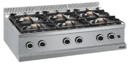 Plan de cuisson professionnel gaz 6 feux 42 kw à poser - mbm - mfb711txl - Mbm - MFB711TXL