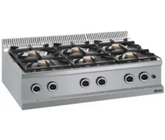 Plan de cuisson professionnel gaz 6 feux 33 kw à poser - mbm - mfb711txs - Mbm - MFB711TXS