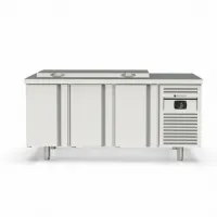 Saladette réfrigérée 3 portes pleines 450 l avec couvercle pour 21 bacs gn1/6 - coreco - mfe-200 - Coreco - MFE-200 Saladette réfrigérée 3 portes pleines 450 l avec couvercle pour 21 bacs gn1/6 - coreco - mfe-200 - Coreco - MFE-200