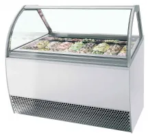 Vitrine réfrigérée de glacier ventilée 18 bacs -20 à -14 °C - Tefcold - MILLENNIUM LX18