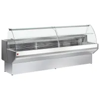 Comptoir vitrine réfrigéré à vitre bombée avec réserve, 2500 mm, positif - diamond - ml25/e8-r2 - Diamond - ML25/E8-R2 Comptoir vitrine réfrigéré à vitre bombée avec réserve, 2500 mm, positif - diamond - ml25/e8-r2 - Diamond - ML25/E8-R2