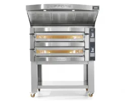 Photo 3 - Four à pizza professionnel électrique triphasé double chambre 9+9 pizzas ø350 mm commandes électroniques - cuppone - ml935/2 - Cuppone - ML935/2CD