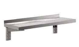 Étagère murale Inox 18/10 avec consoles réglables 900x300x150 mm - Afi-Collin-Lucy - MM-093-1 Étagère murale Inox 18/10 avec consoles réglables 900x300x150 mm - Afi-Collin-Lucy - MM-093-1