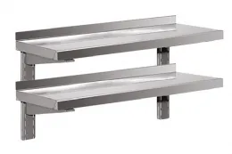 Étagère murale Inox avec consoles réglables 900x300x400 mm - Afi-Collin-Lucy - MM-093-2 Étagère murale Inox avec consoles réglables 900x300x400 mm - Afi-Collin-Lucy - MM-093-2