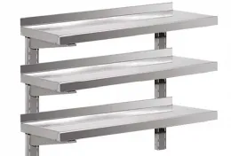 Étagère murale Inox triple avec consoles réglables 1600x300x900 mm - Afi-Collin-Lucy - MM-163-3 Étagère murale Inox triple avec consoles réglables 1600x300x900 mm - Afi-Collin-Lucy - MM-163-3