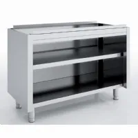 Meuble bas de rangement inox aisi-304 18/10 satiné sans portes avec étagère réglable - eratos - mna70-140 - Eratos - MNA70-140 Meuble bas de rangement inox aisi-304 18/10 satiné sans portes avec étagère réglable - eratos - mna70-140 - Eratos - MNA70-140