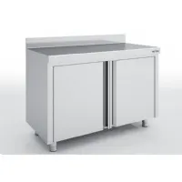Meuble bas de rangement inox aisi-304 18/10 satiné dosseret 100 mm 2 portes battantes - eratos - mnb60-120m - Eratos - MNB60-120M Meuble bas de rangement inox aisi-304 18/10 satiné dosseret 100 mm 2 portes battantes - eratos - mnb60-120m - Eratos - MNB60-120M