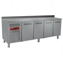 Table frigorifique ventilée 4 portes GN 1/1 positive avec dosseret 550 L - Diamond Promo - MR4/R2-BA