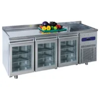 Table desserte réfrigérée 700 mm 3 portes vitrées, évier 35x40x20h cm à droite et dosseret positive - Virtus - MRGF200/FG - VIRTUS GROUP - MRGF200/FG Table desserte réfrigérée 700 mm 3 portes vitrées, évier 35x40x20h cm à droite et dosseret positive - Virtus - MRGF200/FG - VIRTUS GROUP - MRGF200/FG