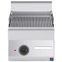 Plaque à snacker pro profondeur 650 électrique de table rainurée triphasé 4.5 kW - Virtus - MS654FTRET - VIRTUS GROUP - MS654FTRET