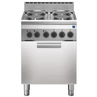 Fourneau profondeur 600 cuisinière électrique 4 plaques avec four à convection et gril électrique triphasé 11 kw - virtus - ms66cfe - Virtus group - MS66CFE Fourneau profondeur 600 cuisinière électrique 4 plaques avec four à convection et gril électrique triphasé 11 kw - virtus - ms66cfe - Virtus group - MS66CFE