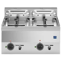 Friteuse cuisine pro profondeur 600 électrique de table 2 cuves 10 l triphasé 18 kw - virtus - ms66fret - Virtus group - MS66FRET Friteuse cuisine pro profondeur 600 électrique de table 2 cuves 10 l triphasé 18 kw - virtus - ms66fret - Virtus group - MS66FRET