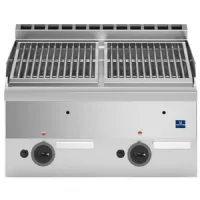 Grill pierre de lave profondeur 600 à gaz sur table 600x600x300 mm - Virtus - MS66GRLT - VIRTUS GROUP - MS66GRLT