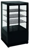 Vitrine réfrigérée noire vitrée 4 côtés, 68 L, 0/+12°C, 3 grilles, éclairage LED - l2g - N-CS70 - L2G - N-CS70 Vitrine réfrigérée noire vitrée 4 côtés, 68 L, 0/+12°C, 3 grilles, éclairage LED - l2g - N-CS70 - L2G - N-CS70