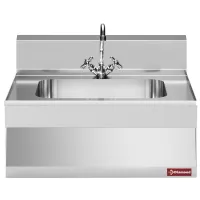 Plonge inox à poser cuve 500x400 mm avec robinet mélangeur et siphon - Diamond - N65/LV7T-N