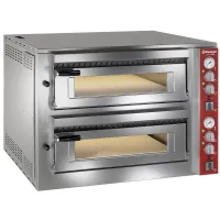 Four professionnel Triphasé 2 chambres 2 x 4 pizzas Ø 350 mm - Diamond Promo - NRP/08