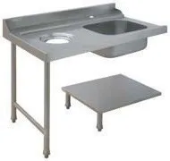 Table d'Entrée avec bac pour lave vaisselle à capot panier 500 x 500 ou 600 x 500 - Colged - PAP712GVF Table d'Entrée avec bac pour lave vaisselle à capot panier 500 x 500 ou 600 x 500 - Colged - PAP712GVF