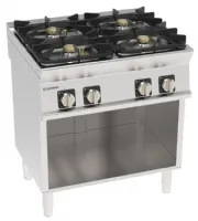Plaque de cuisson gaz 4 feux vifs 19,5 kW sur placard - Tecnoinox - PCH8FG7