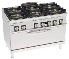 Fourneau gaz 6 feux 30 kw sur four gaz extra-large - tecnoinox - pfxh12gg7 - Tecnoinox - PFXH12GG7 Fourneau gaz 6 feux 30 kw sur four gaz extra-large - tecnoinox - pfxh12gg7 - Tecnoinox - PFXH12GG7